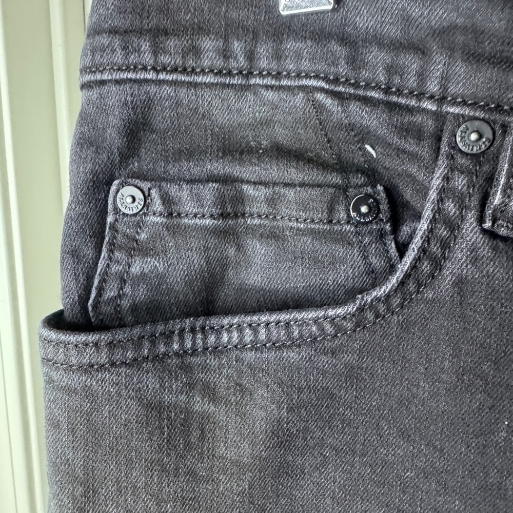 AllSaints Size W36 Cigarette Slim Black Denim Jeans EUC - Picture 4 of 5